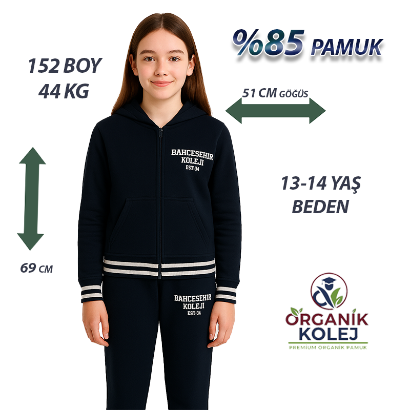 Bahçeşehir Kolej Ceketi/Eşofman Üstü Yeni Sezon 3 iplik