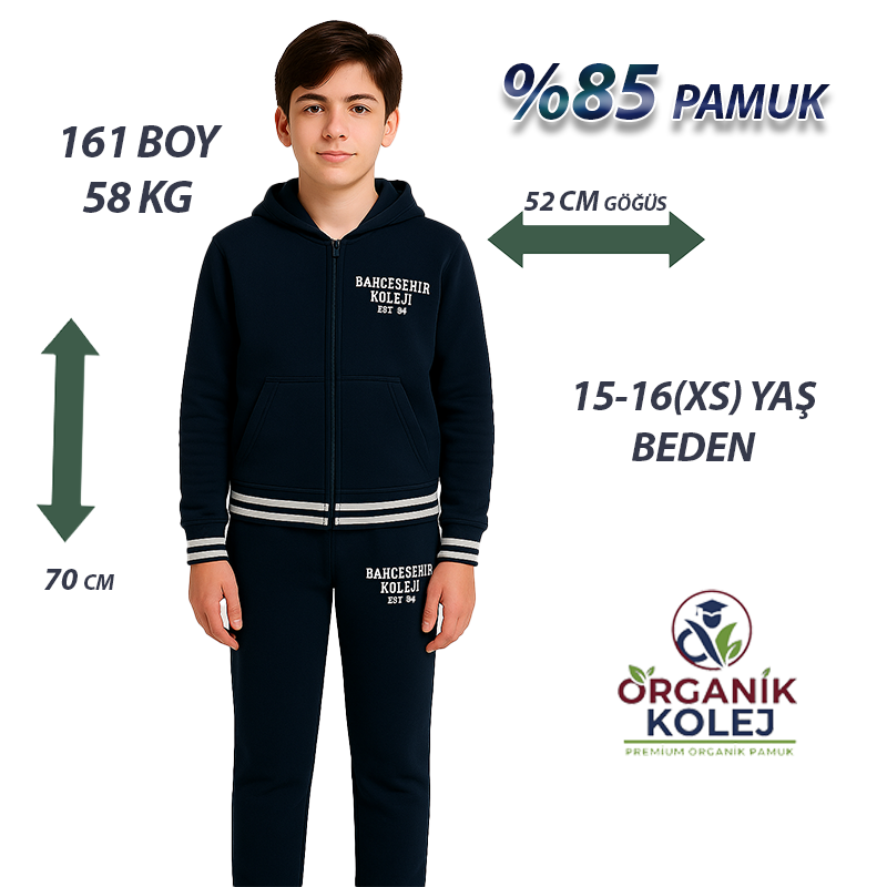 Bahçeşehir Kolej Ceketi/Eşofman Üstü Yeni Sezon 3 iplik