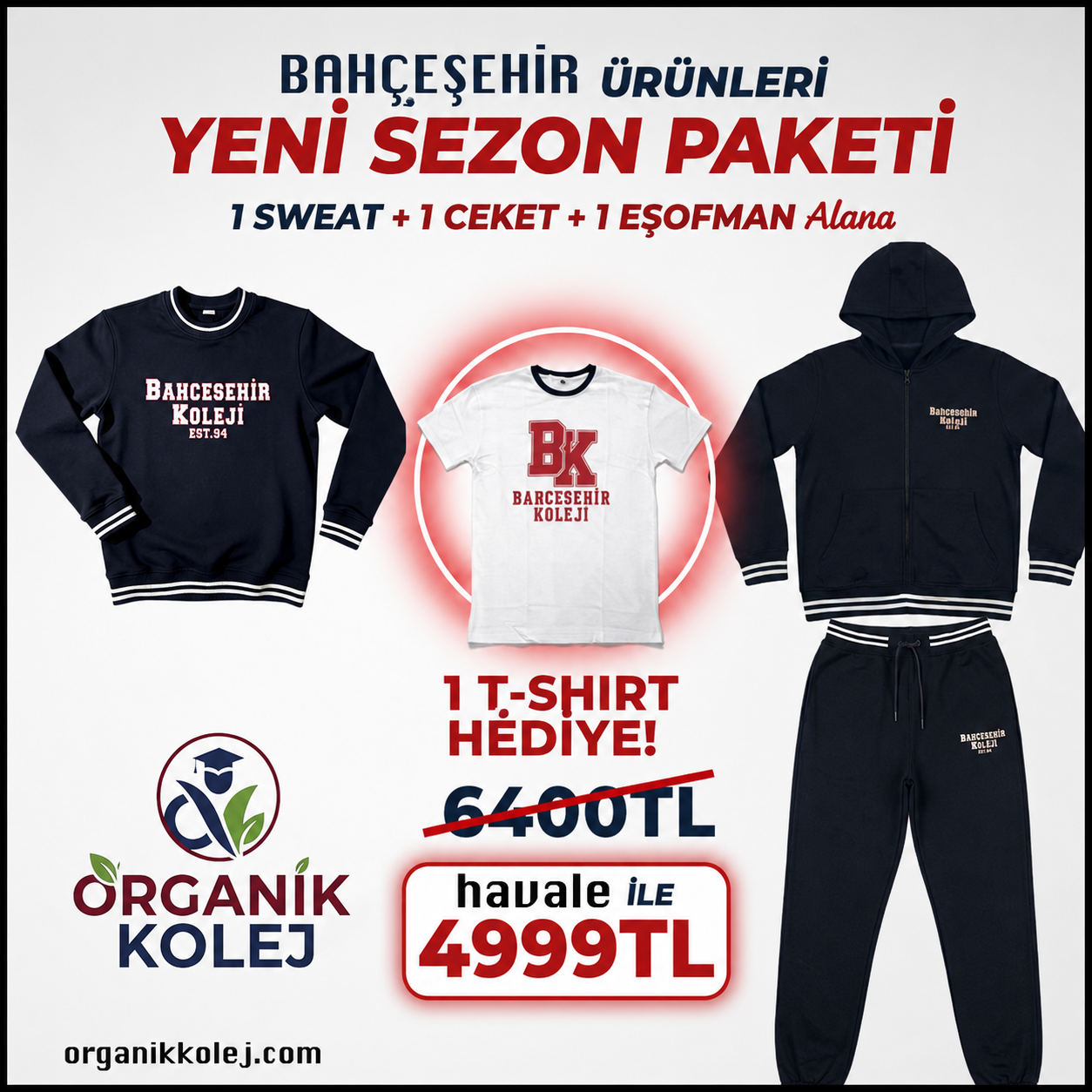 bahçeşehir koleji kıyafet kampanyası set