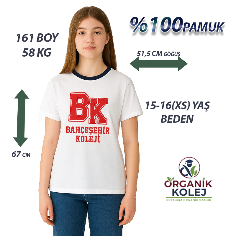 Bahçeşehir Tişört Lacivert Yaka Yeni Sezon