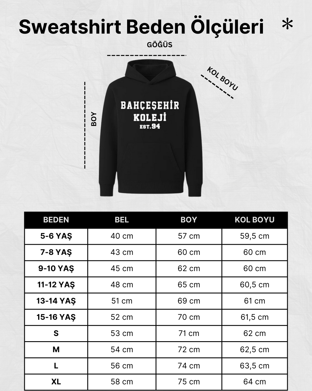 bahçeşehir koleji est94 sweat