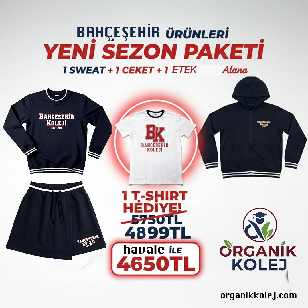 3lü Bahçeşehir Kış Paketi Etekli / Tişört Hediyeli