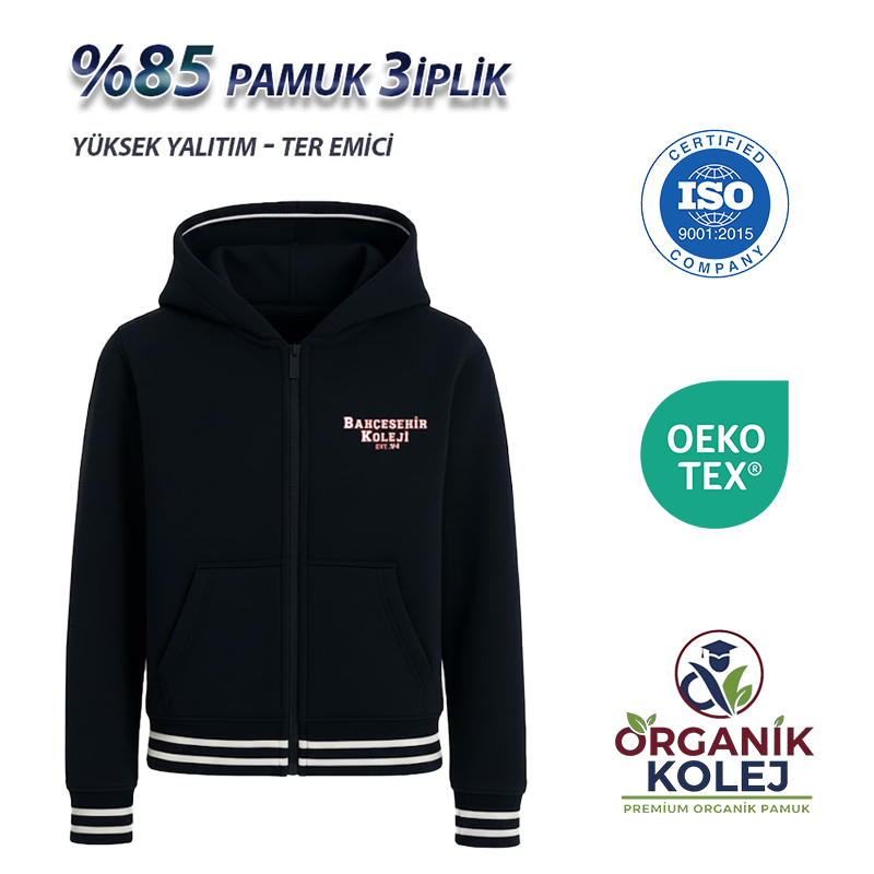 Bahçeşehir Kolej Ceketi/Eşofman Üstü Yeni Sezon 3 iplik